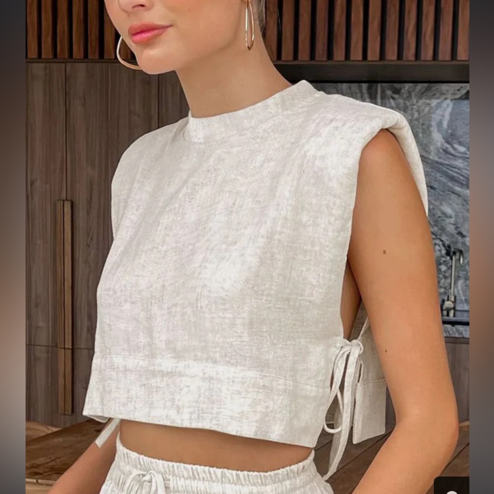Linen Crop Top